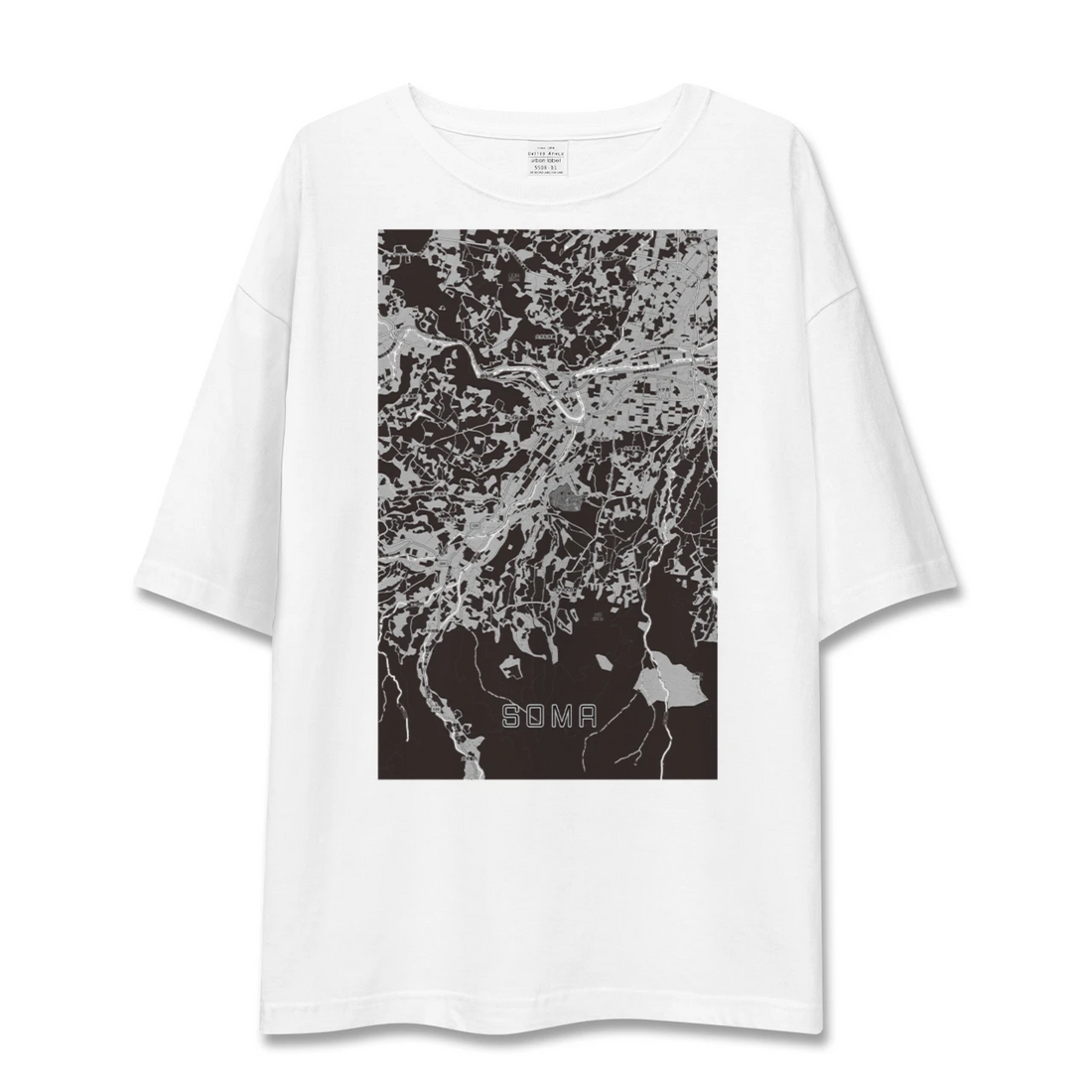 【相馬（青森県）（青森県）】地図柄ビッグシルエットTシャツ