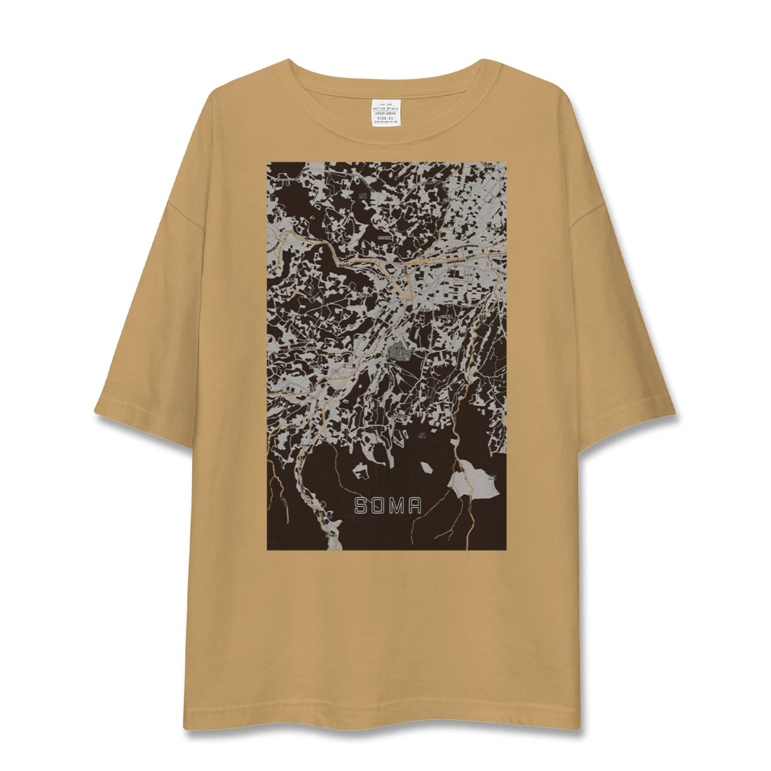 【相馬(青森県)(青森県)】地図柄ビッグシルエットTシャツ