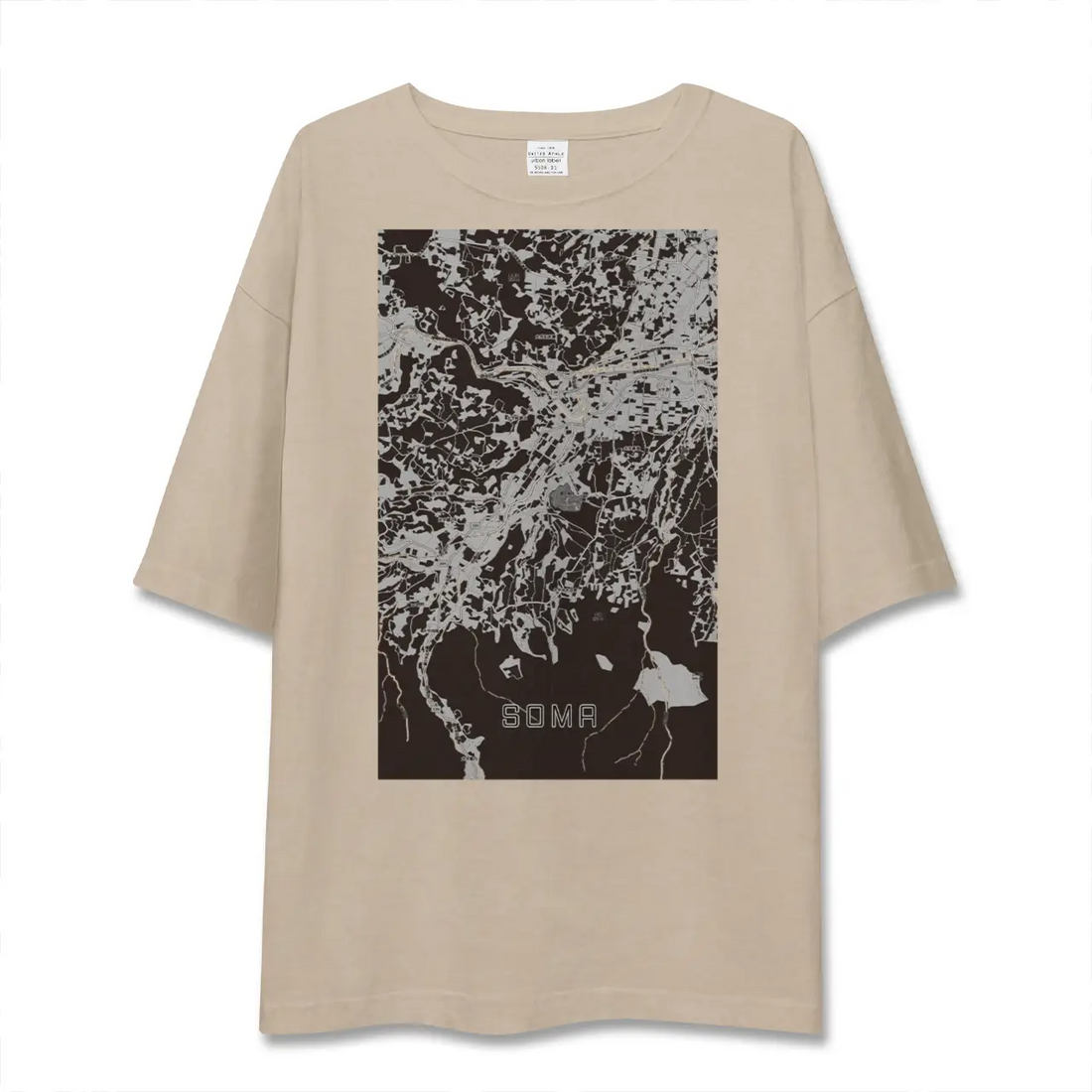【相馬（青森県）（青森県）】地図柄ビッグシルエットTシャツ