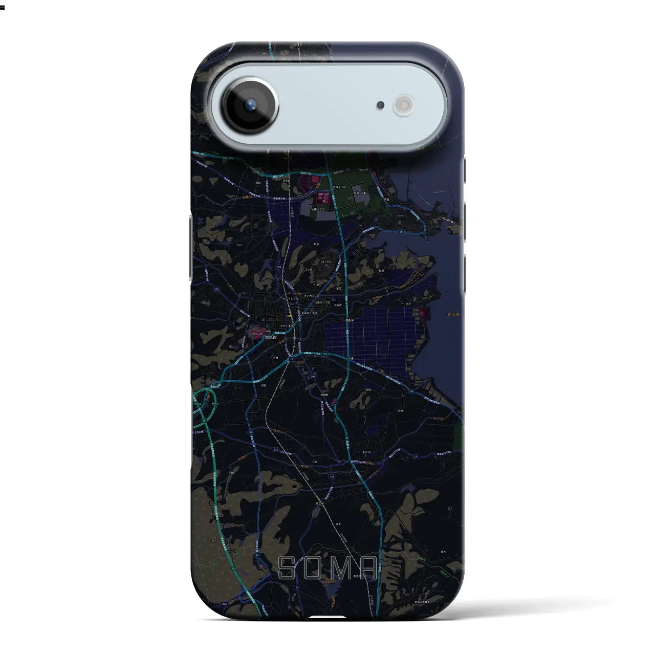 【相馬（福島県）】地図柄iPhoneケース（バックカバータイプ）