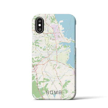 【相馬（福島県）】地図柄iPhoneケース（バックカバータイプ）