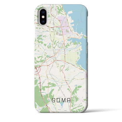 【相馬（福島県）】地図柄iPhoneケース（バックカバータイプ）