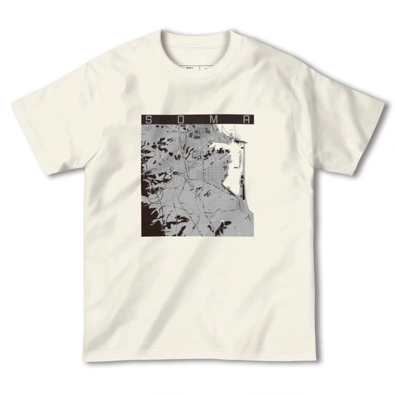 【相馬（福島県）】地図柄ヘビーウェイトTシャツ