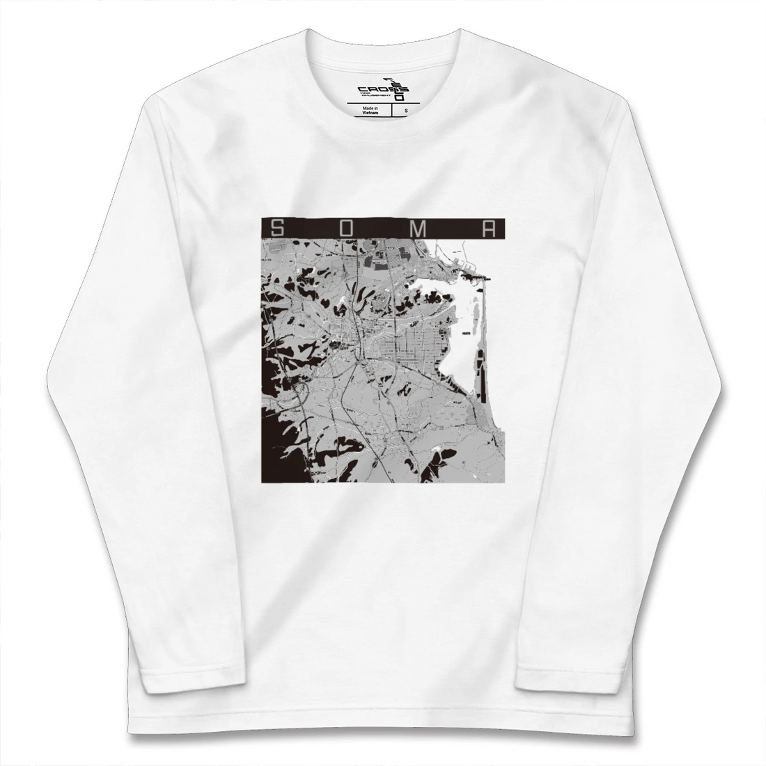 【相馬(福島県)】地図柄ロングスリーブTシャツ