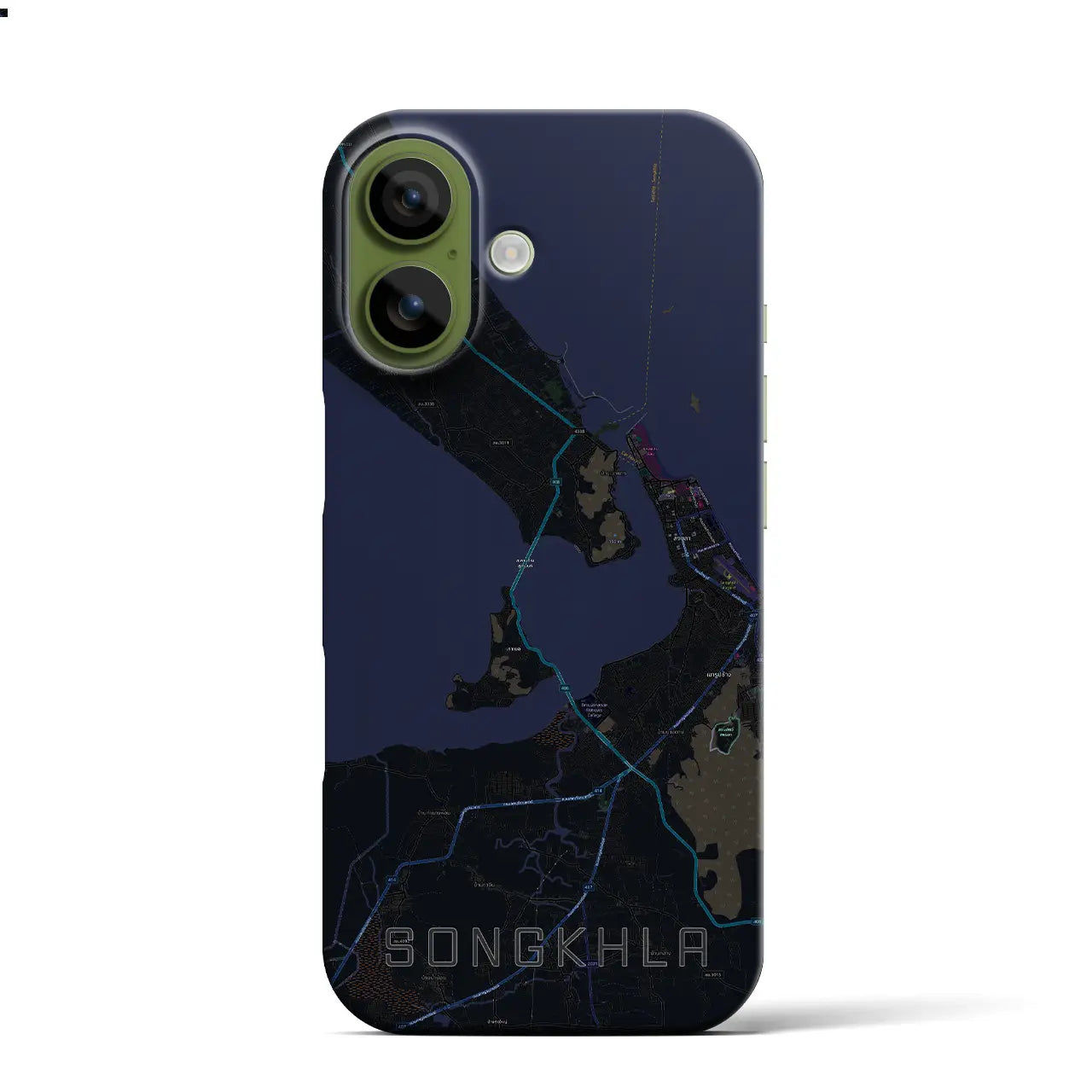 【ソンクラー（タイ）】地図柄iPhoneケース（バックカバータイプ）