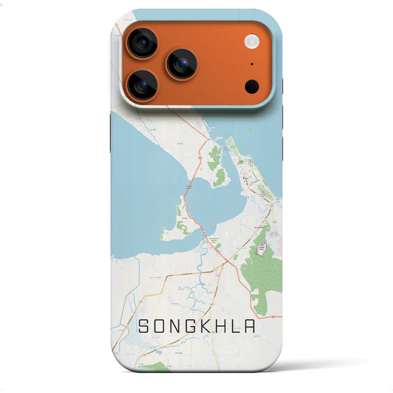 【ソンクラー（タイ）】地図柄iPhoneケース（バックカバータイプ）