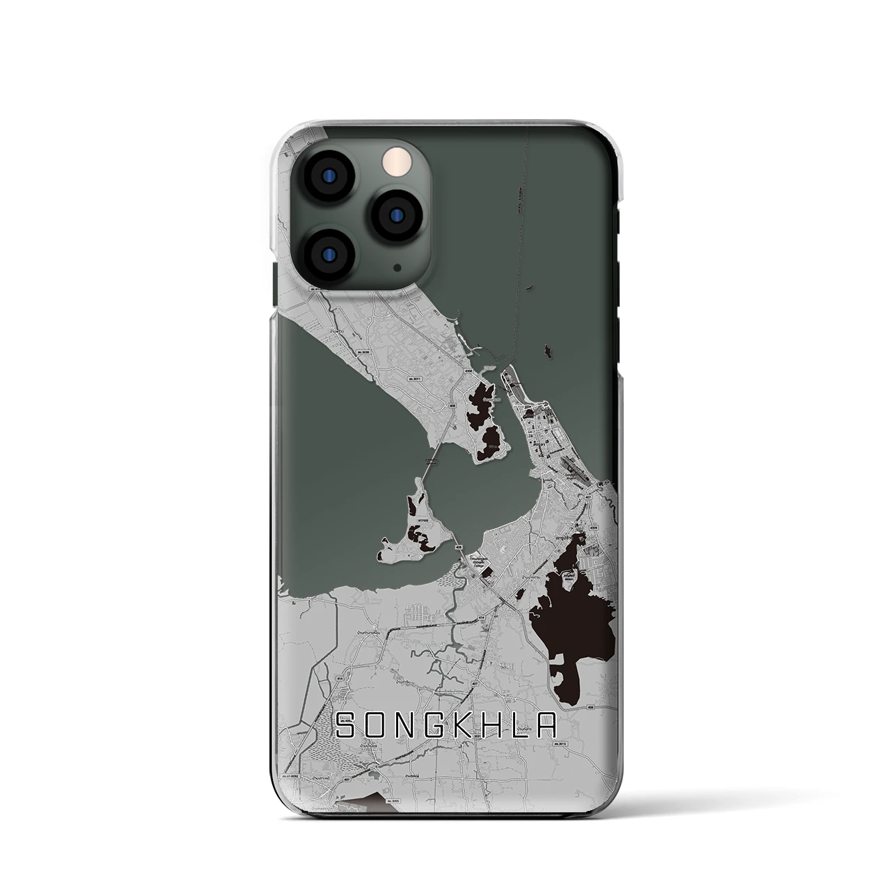 【ソンクラー（タイ）】地図柄iPhoneケース（クリアタイプ）