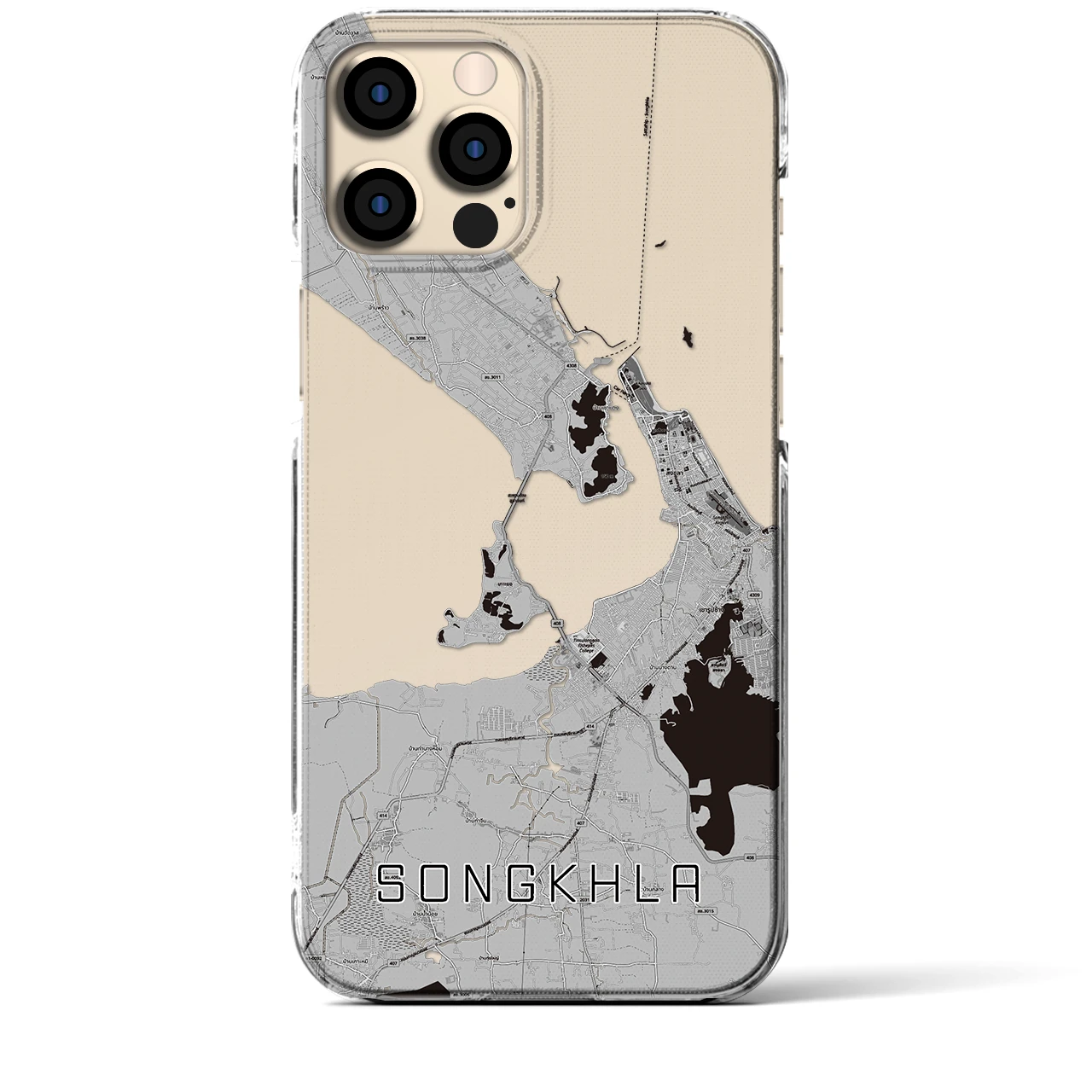 【ソンクラー（タイ）】地図柄iPhoneケース（クリアタイプ）