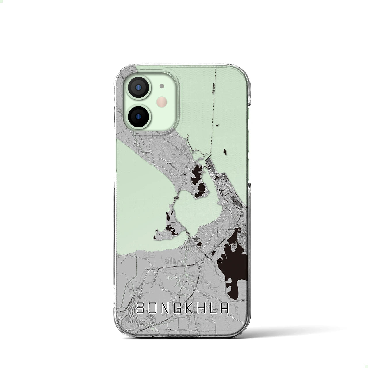 【ソンクラー（タイ）】地図柄iPhoneケース（クリアタイプ）
