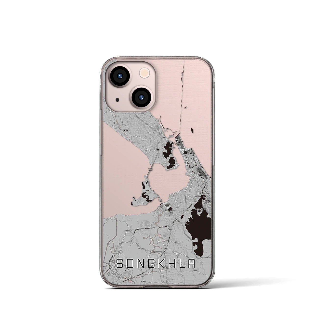 【ソンクラー（タイ）】地図柄iPhoneケース（クリアタイプ）