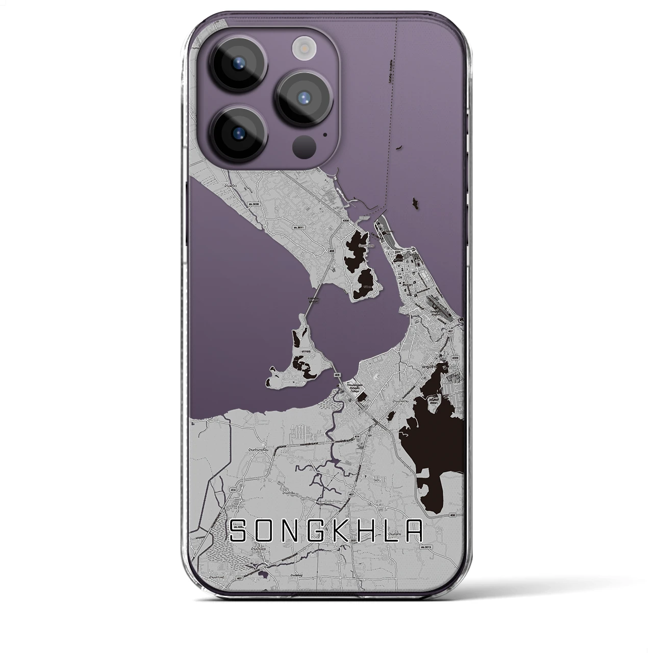 【ソンクラー（タイ）】地図柄iPhoneケース（クリアタイプ）
