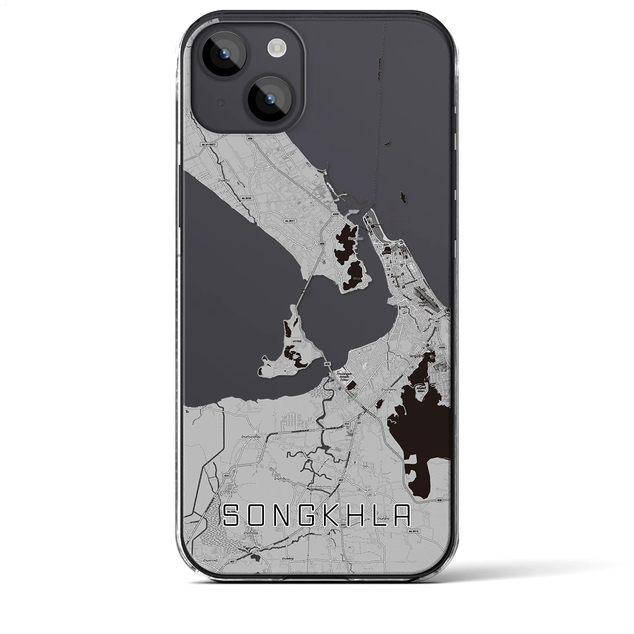 【ソンクラー（タイ）】地図柄iPhoneケース（クリアタイプ）