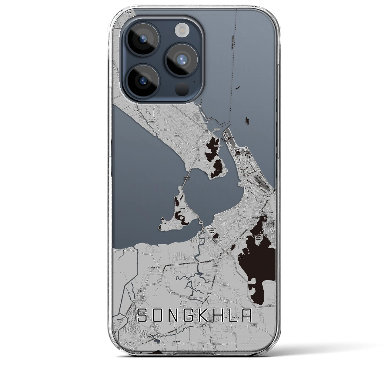 【ソンクラー（タイ）】地図柄iPhoneケース（クリアタイプ）