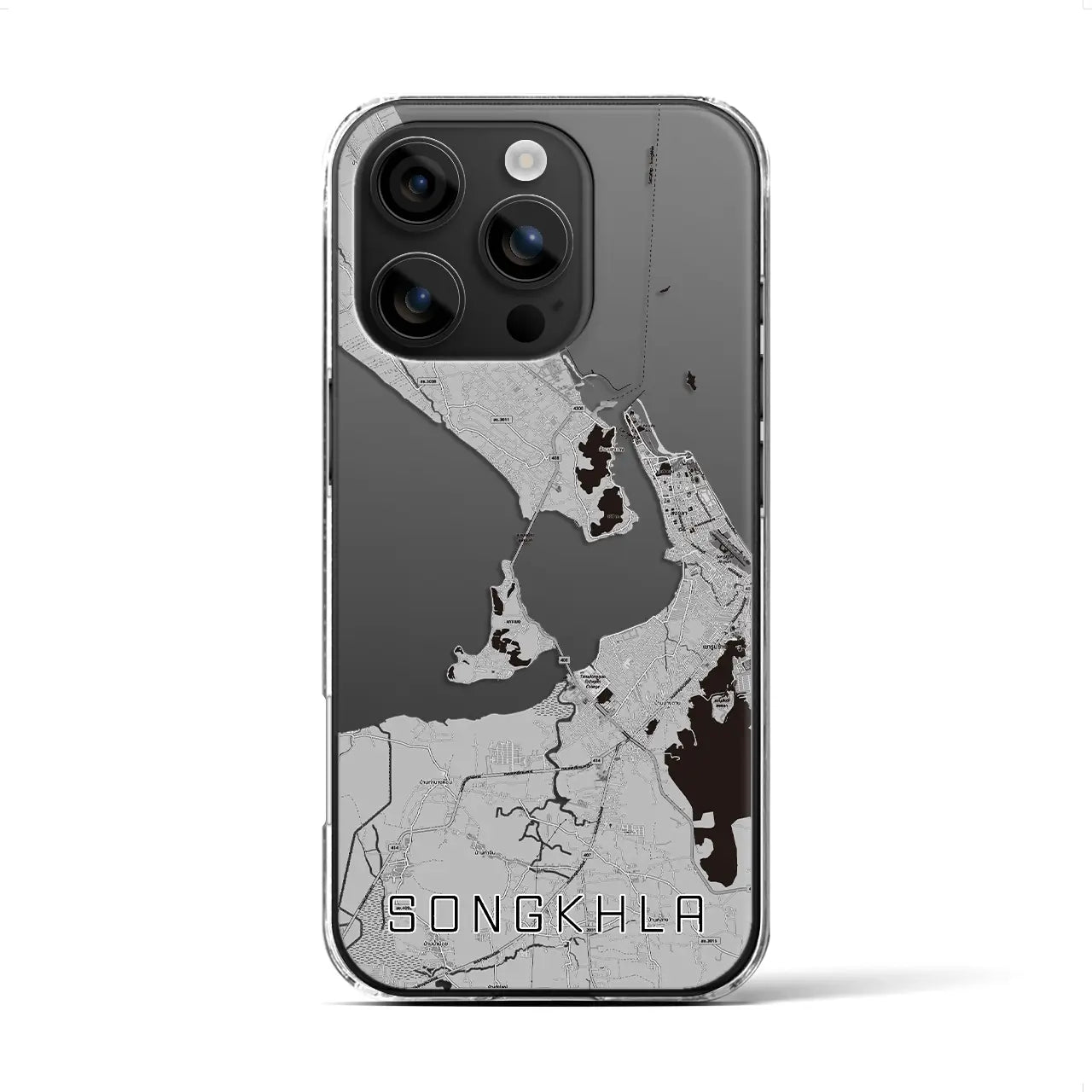 【ソンクラー（タイ）】地図柄iPhoneケース（クリアタイプ）