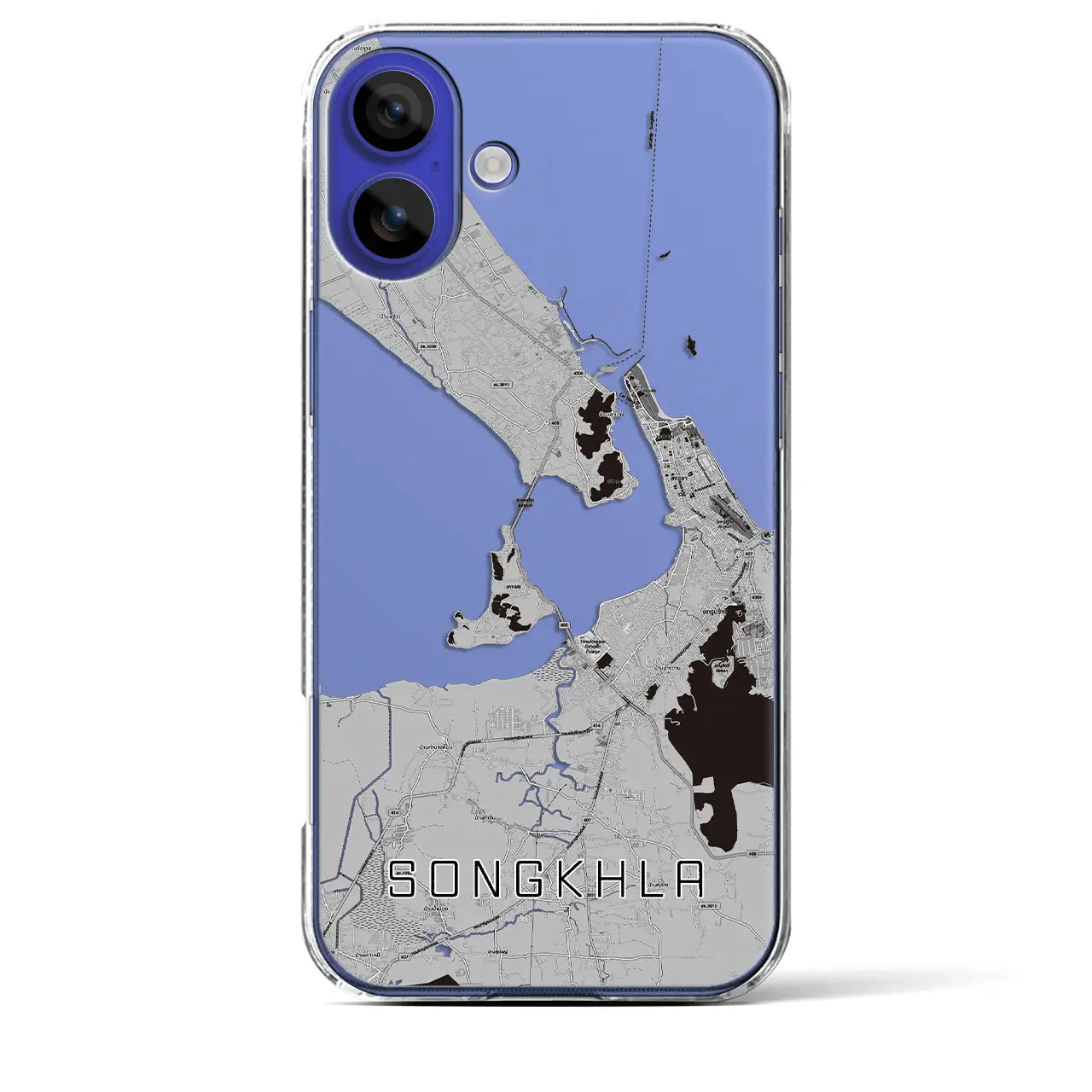 【ソンクラー（タイ）】地図柄iPhoneケース（クリアタイプ）