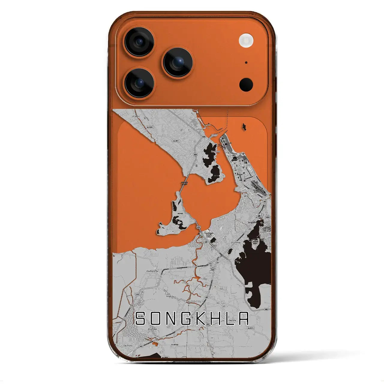 【ソンクラー（タイ）】地図柄iPhoneケース（クリアタイプ）