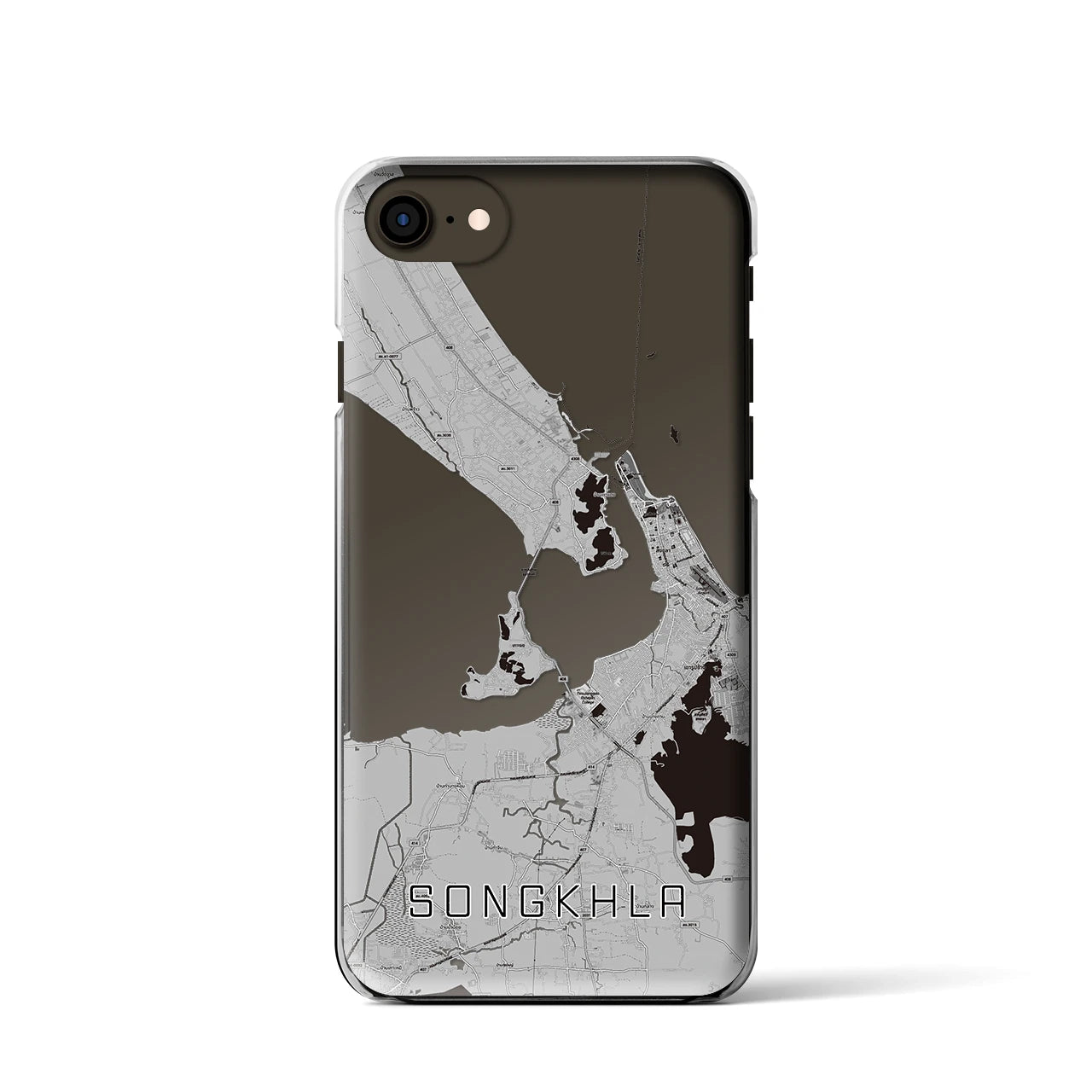 【ソンクラー（タイ）】地図柄iPhoneケース（クリアタイプ）