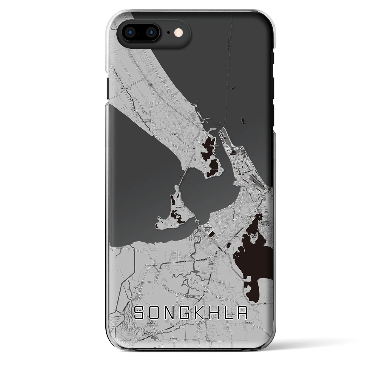 【ソンクラー（タイ）】地図柄iPhoneケース（クリアタイプ）