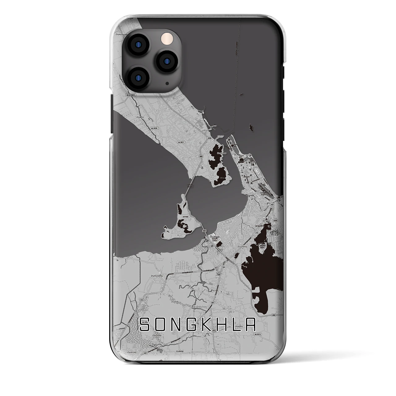 【ソンクラー（タイ）】地図柄iPhoneケース（クリアタイプ）