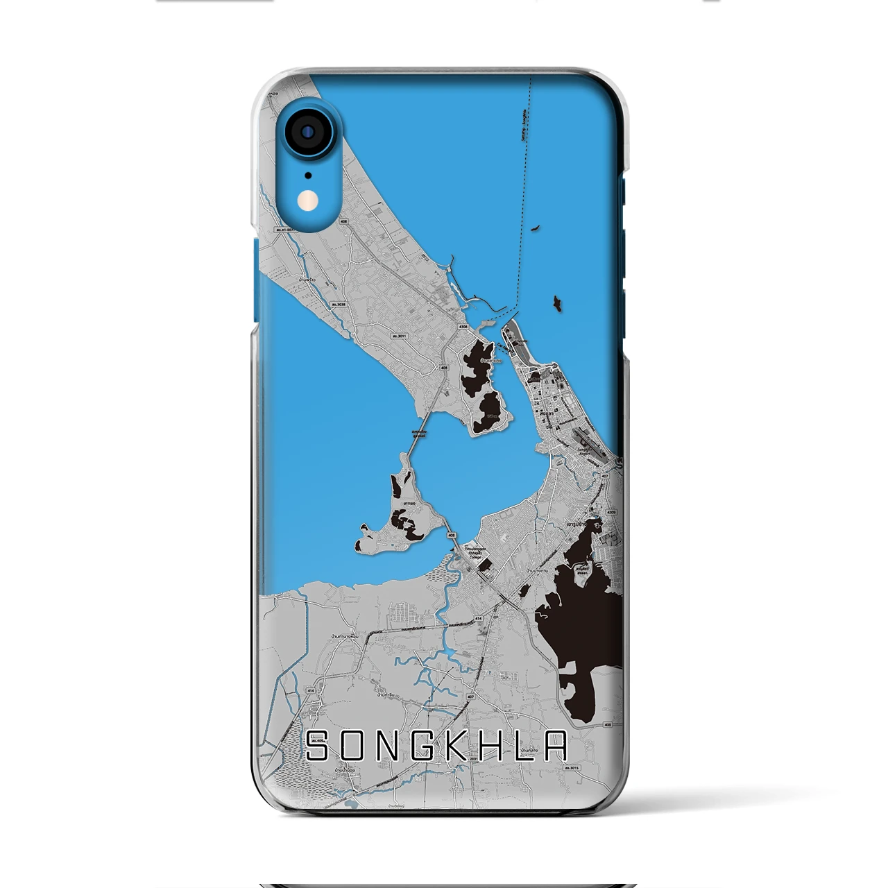 【ソンクラー（タイ）】地図柄iPhoneケース（クリアタイプ）