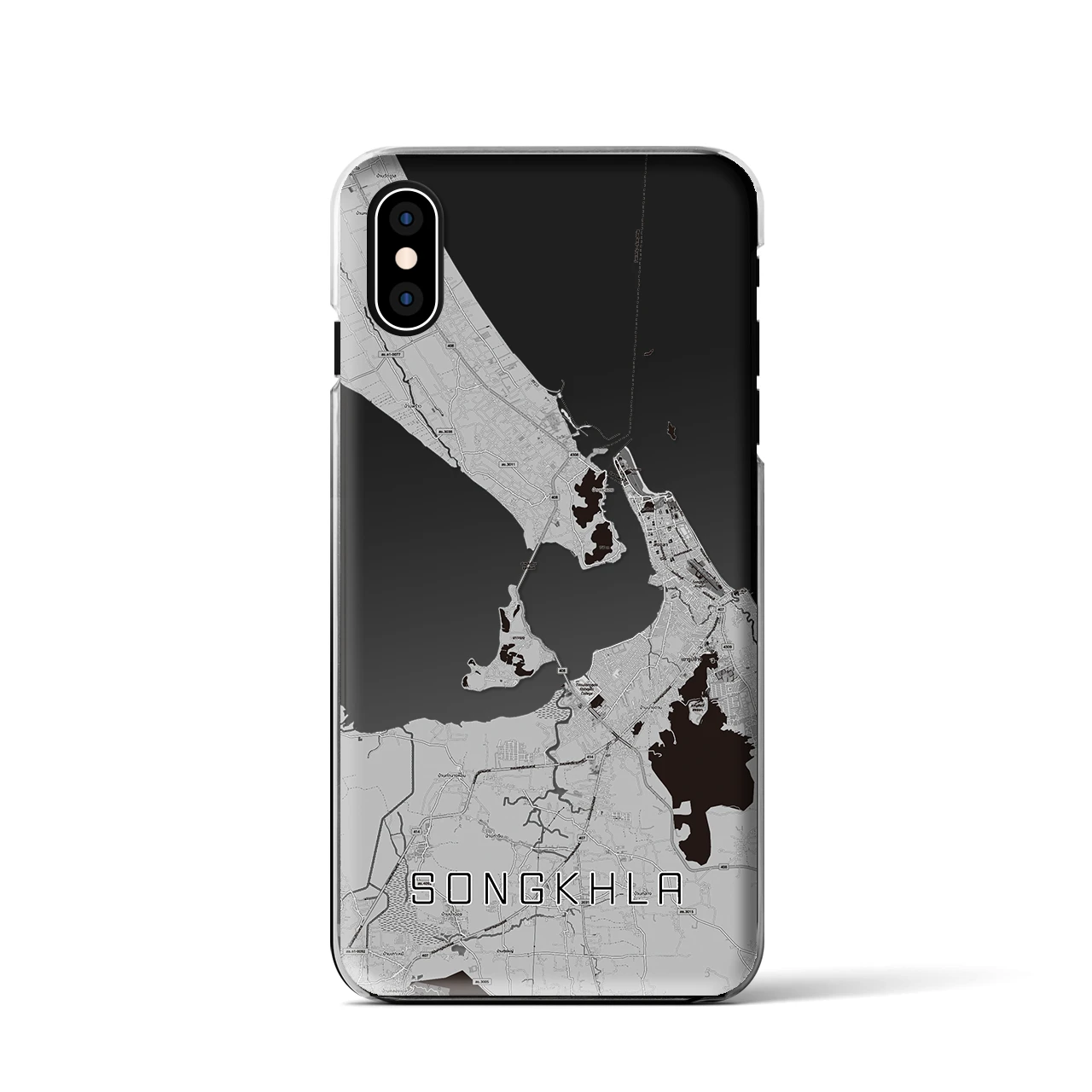 【ソンクラー（タイ）】地図柄iPhoneケース（クリアタイプ）