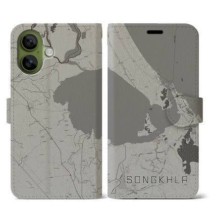 【ソンクラー（タイ）】地図柄iPhoneケース（手帳タイプ）