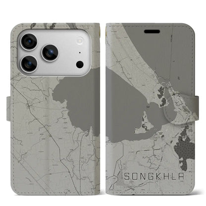 【ソンクラー（タイ）】地図柄iPhoneケース（手帳タイプ）