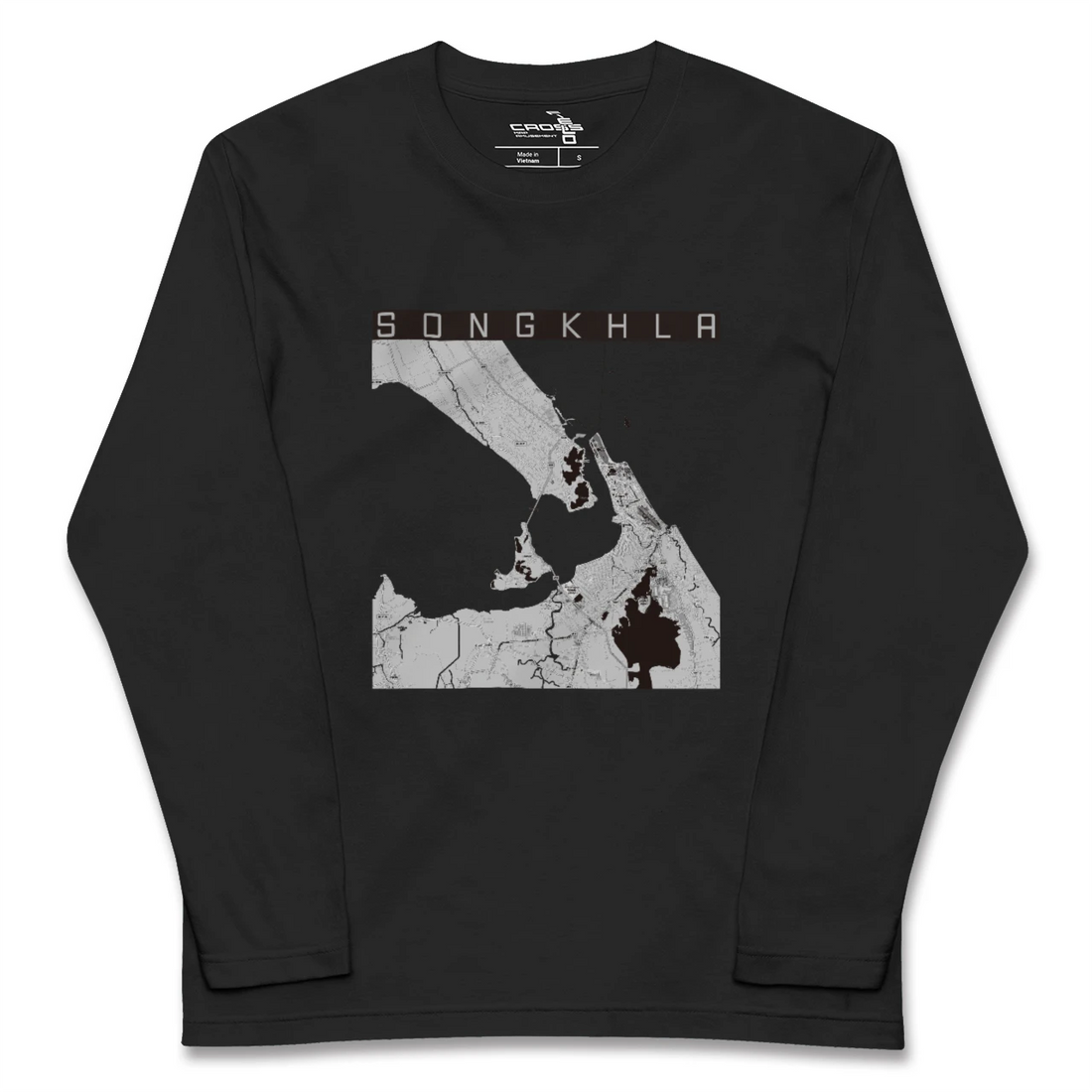 【ソンクラー（タイ）】地図柄ロングスリーブTシャツ