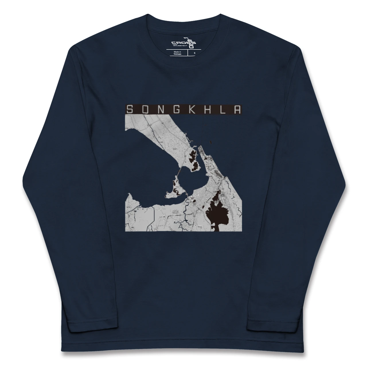 【ソンクラー（タイ）】地図柄ロングスリーブTシャツ