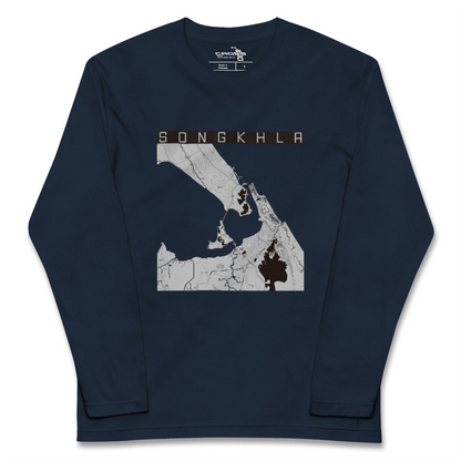 【ソンクラー（タイ）】地図柄ロングスリーブTシャツ
