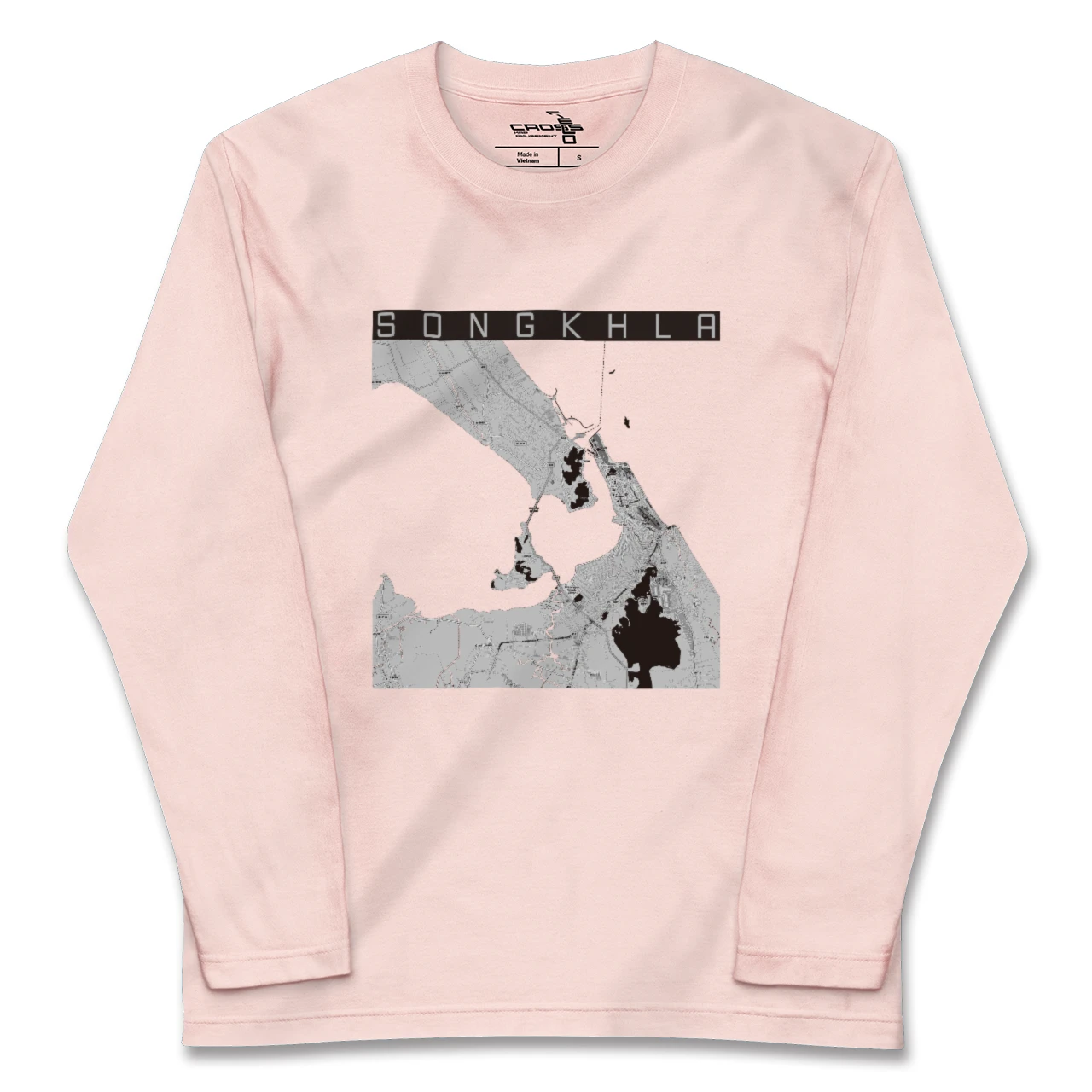 【ソンクラー（タイ）】地図柄ロングスリーブTシャツ