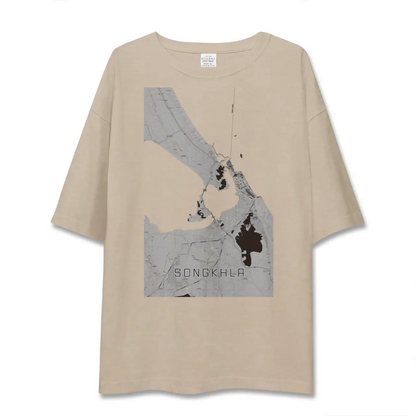 【ソンクラー（タイ）】地図柄ビッグシルエットTシャツ