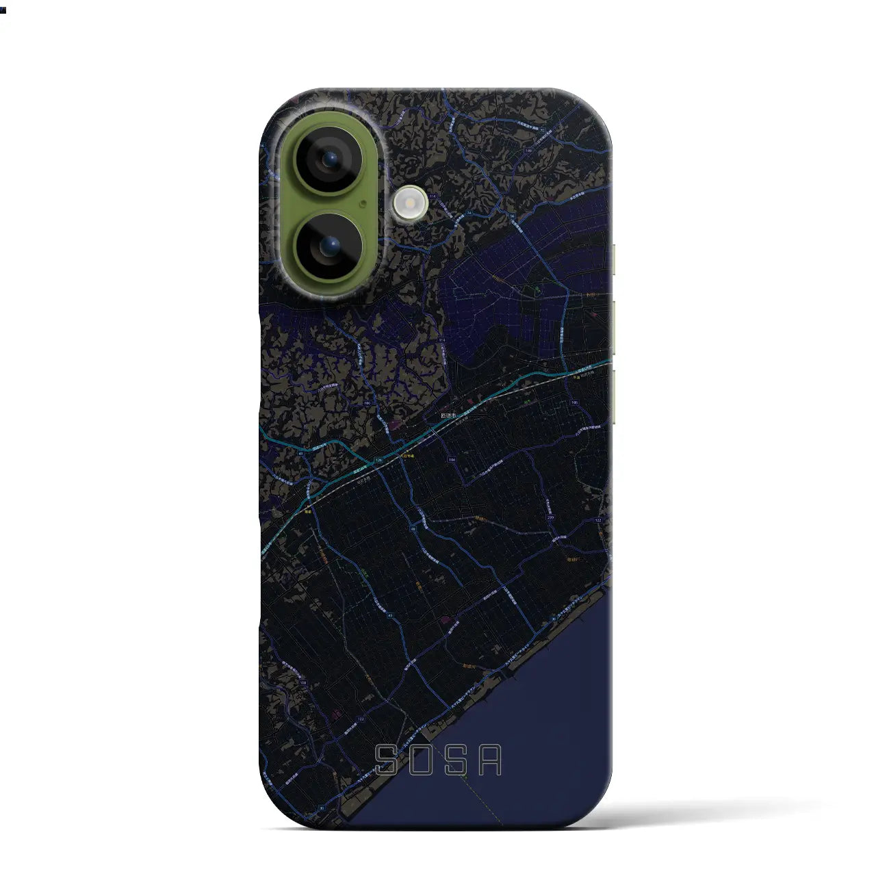 【匝瑳（千葉県）】地図柄iPhoneケース（バックカバータイプ）