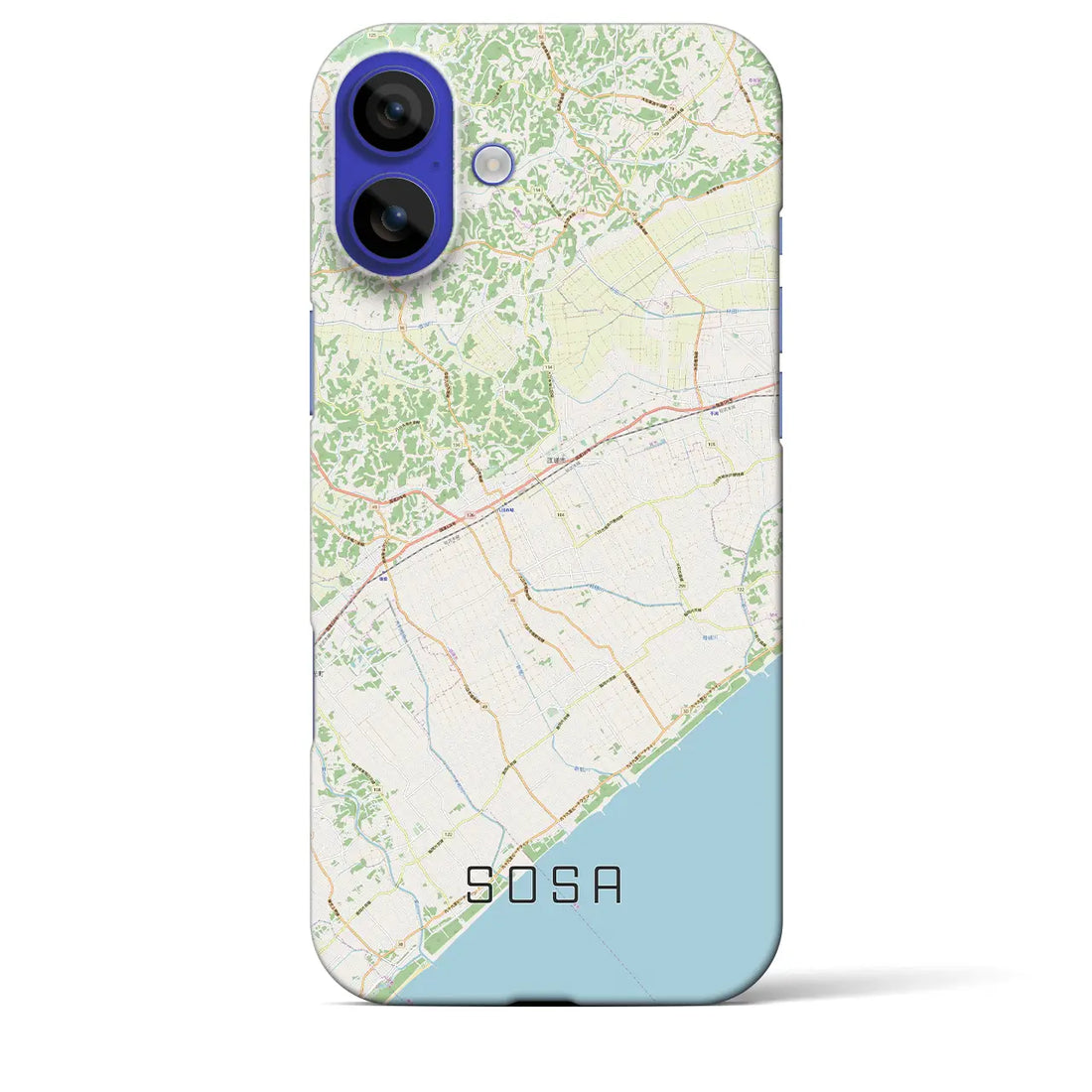 【匝瑳(千葉県)】地図柄iPhoneケース(バックカバータイプ)ナチュラル・iPhone 16 Pro Max 用