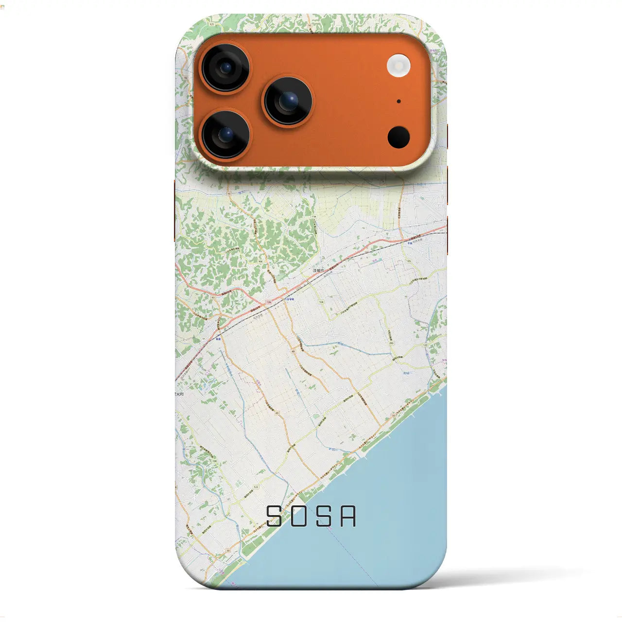 【匝瑳（千葉県）】地図柄iPhoneケース（バックカバータイプ）