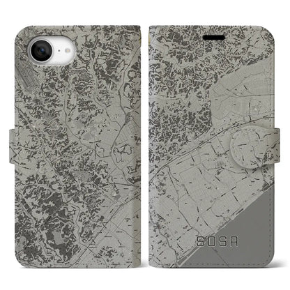 【匝瑳（千葉県）】地図柄iPhoneケース（手帳タイプ）