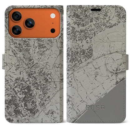 【匝瑳（千葉県）】地図柄iPhoneケース（手帳タイプ）