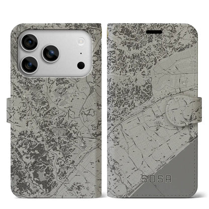 【匝瑳（千葉県）】地図柄iPhoneケース（手帳タイプ）