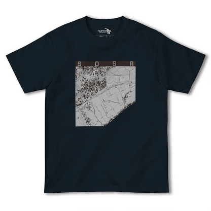 【匝瑳（千葉県）】地図柄ヘビーウェイトTシャツ