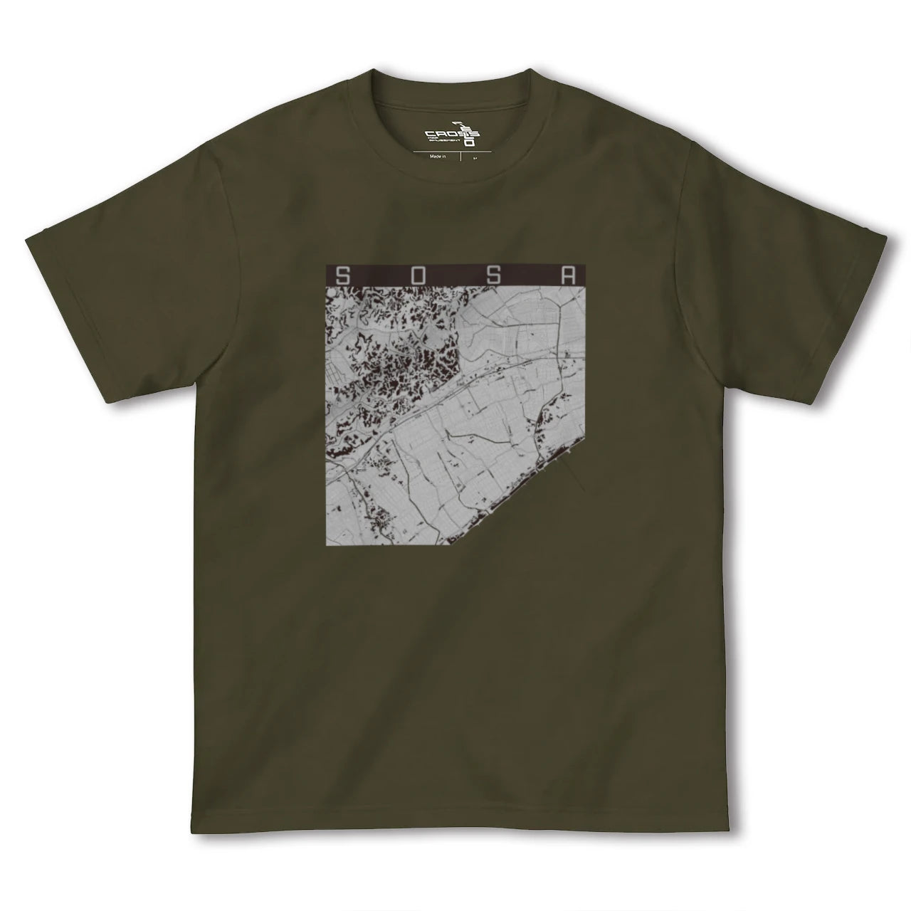 【匝瑳（千葉県）】地図柄ヘビーウェイトTシャツ