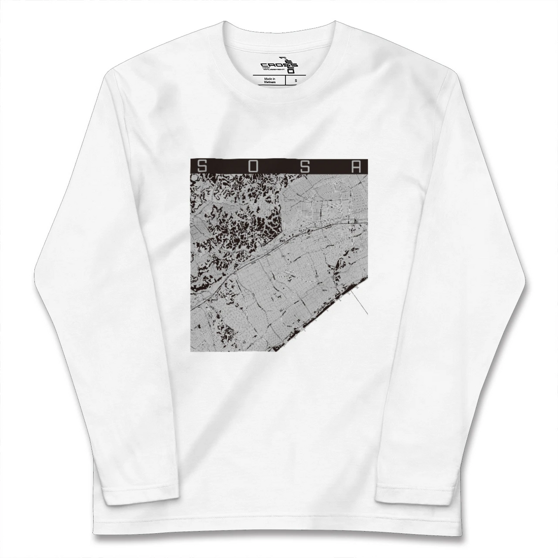 【匝瑳(千葉県)】地図柄ロングスリーブTシャツ