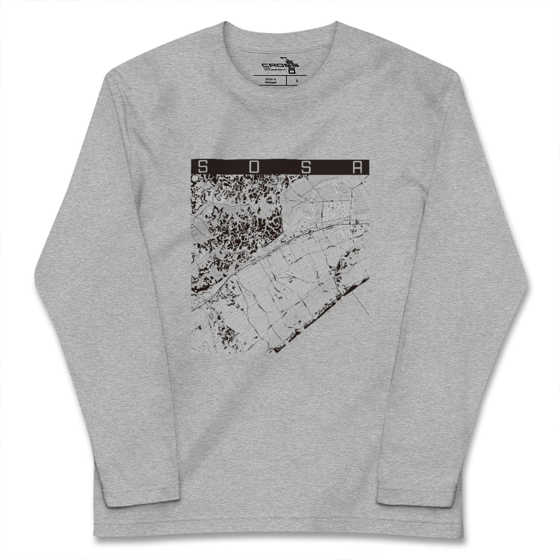 【匝瑳（千葉県）】地図柄ロングスリーブTシャツ