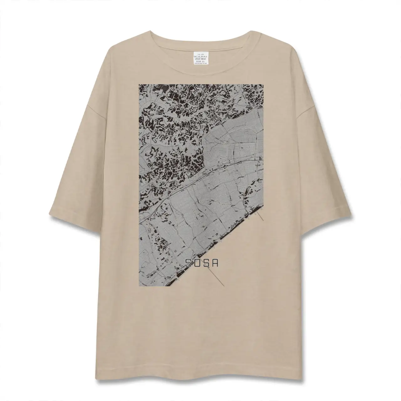 【匝瑳（千葉県）】地図柄ビッグシルエットTシャツ