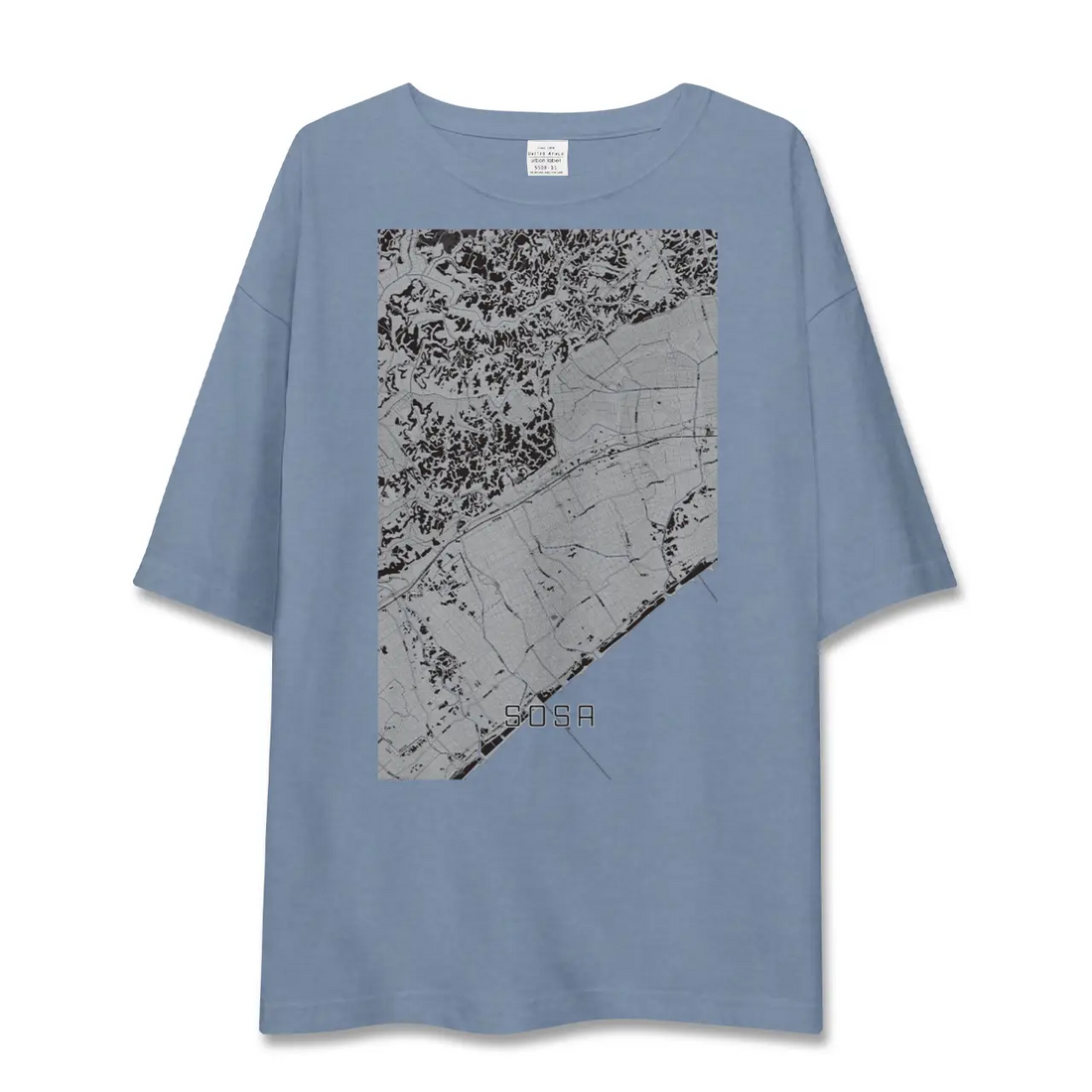 【匝瑳（千葉県）】地図柄ビッグシルエットTシャツ