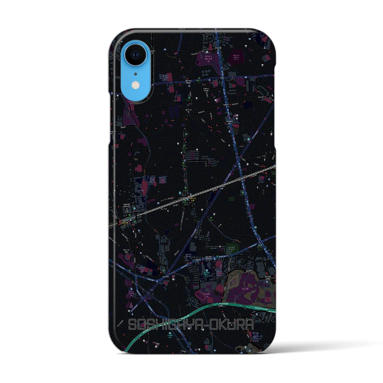 【祖師ヶ谷大蔵（東京都）】地図柄iPhoneケース（バックカバータイプ）