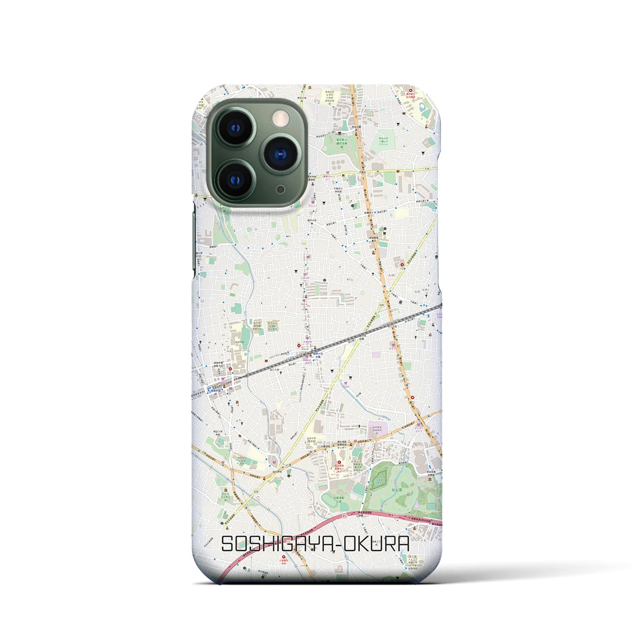 【祖師ヶ谷大蔵（東京都）】地図柄iPhoneケース（バックカバータイプ）