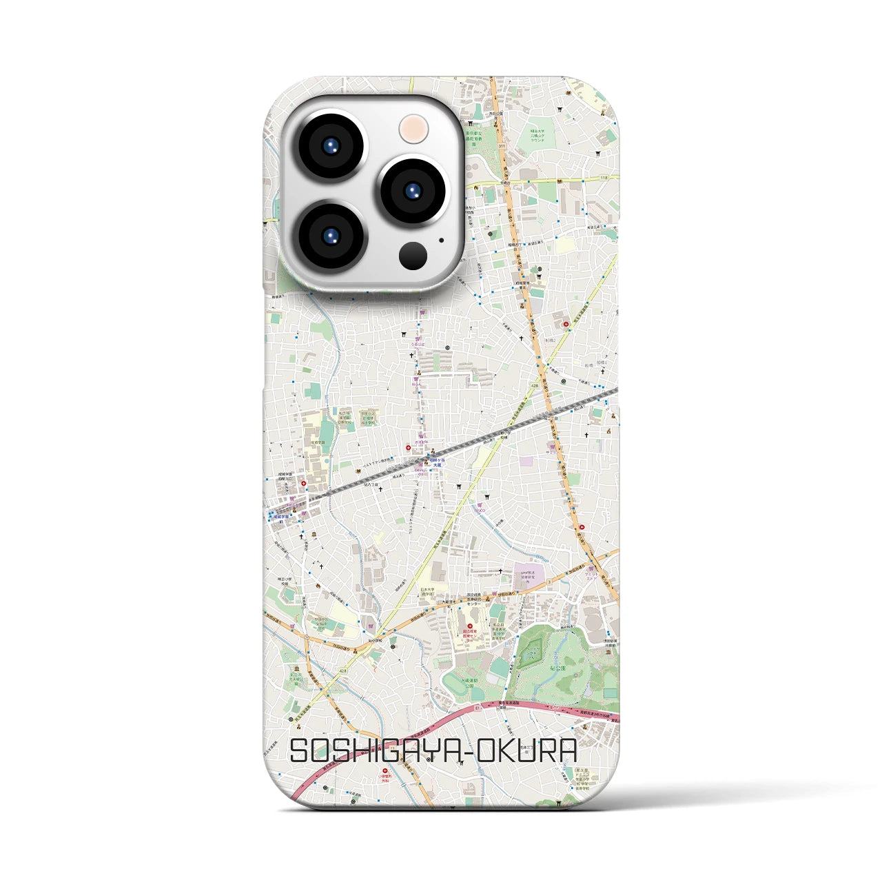 【祖師ヶ谷大蔵（東京都）】地図柄iPhoneケース（バックカバータイプ）