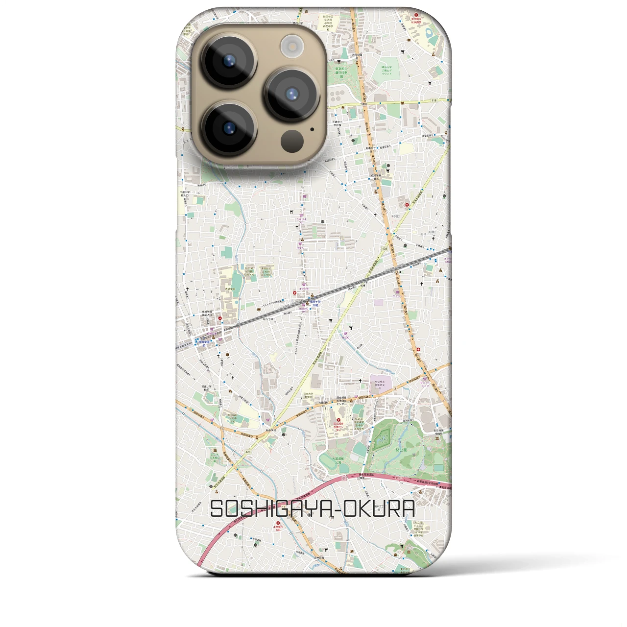 【祖師ヶ谷大蔵（東京都）】地図柄iPhoneケース（バックカバータイプ）