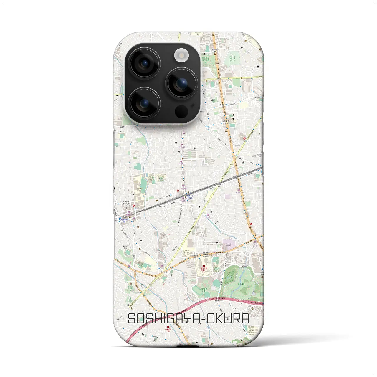 【祖師ヶ谷大蔵（東京都）】地図柄iPhoneケース（バックカバータイプ）