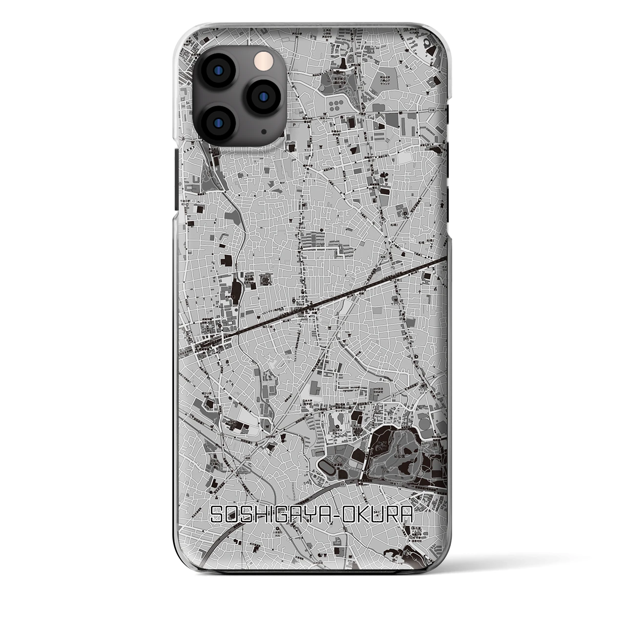 【祖師ヶ谷大蔵（東京都）】地図柄iPhoneケース（クリアタイプ）